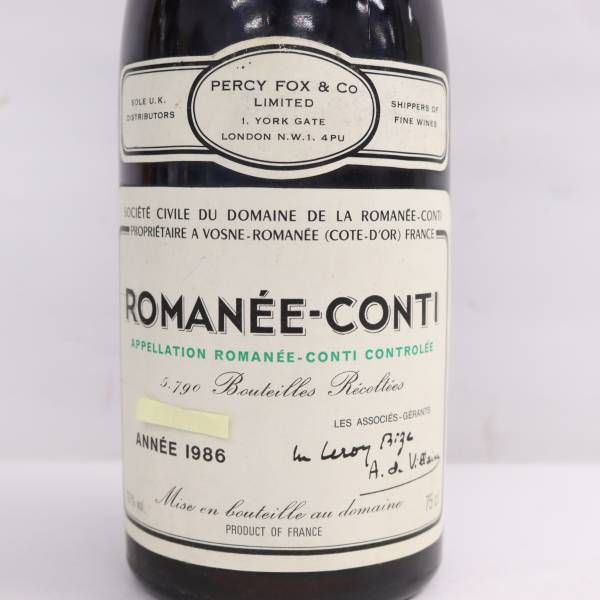 DRC ROMANEE-CONTI（ロマネコンティ）1986 13％ 750ml F23I130004-
