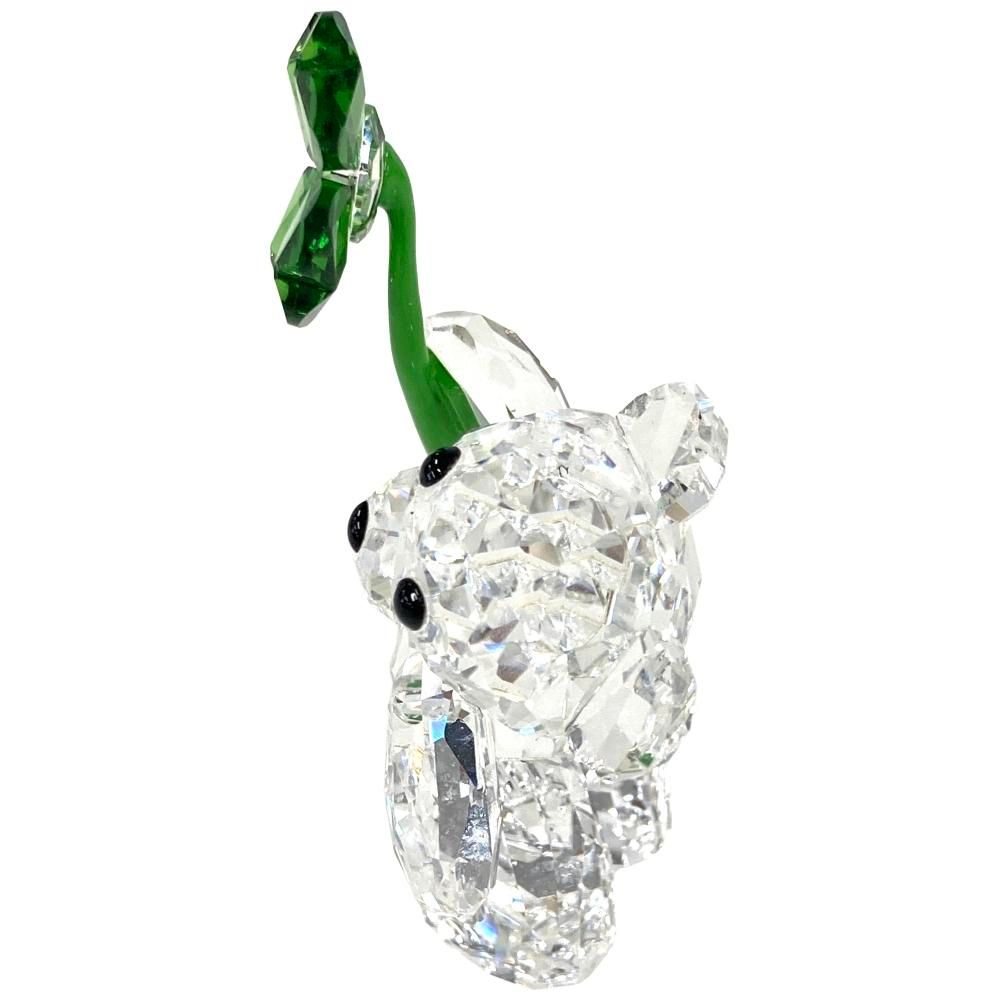 スワロフスキー SWAROVSKI Kris ベア Lucky Charm クローバー オブジェ 置物 クリスタル 5557537 クリア