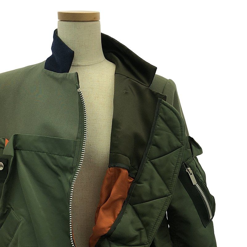 美品】 sacai / サカイ | 2021AW | MA-1 Bomber Jacket / 異素材