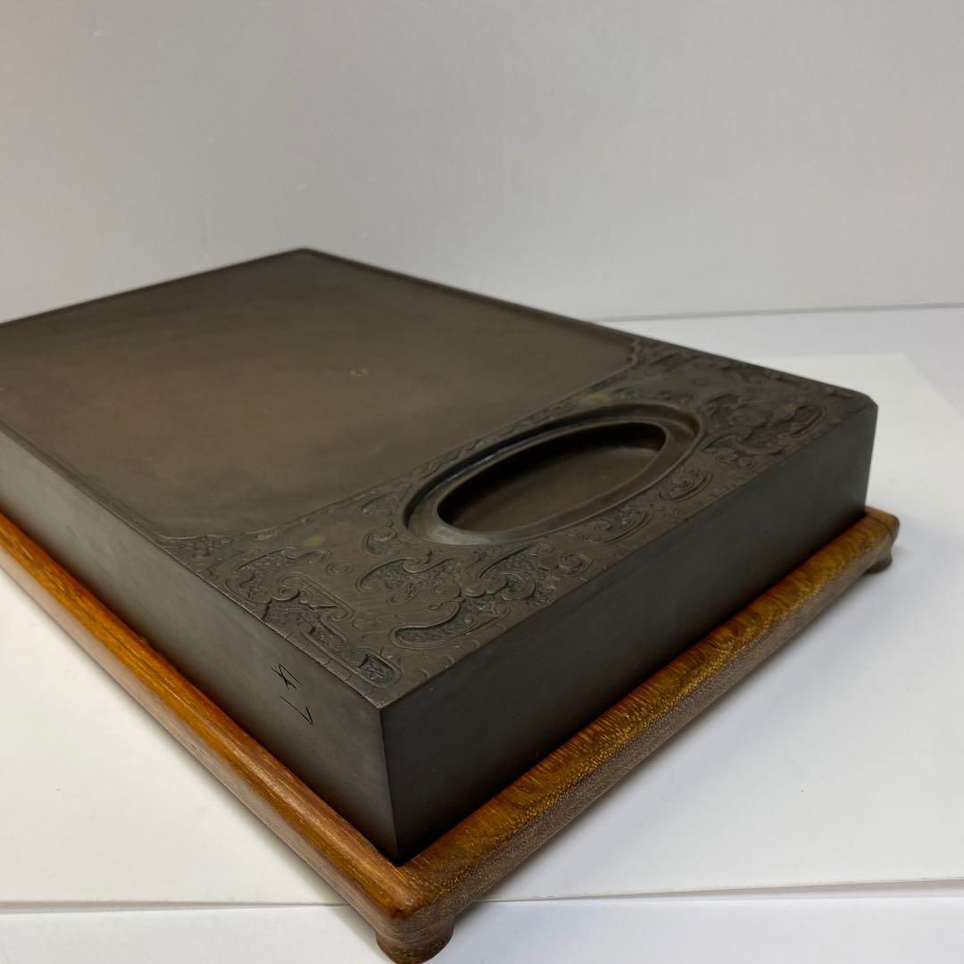 時代 端渓 水巌 龍紋大硯石 トニヒ 東さ6-0812☆2F - メルカリ