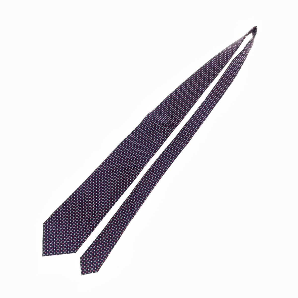 新品未使用 E.Marinella マリネッラ ネクタイ 紺 小紋 MARINELLA