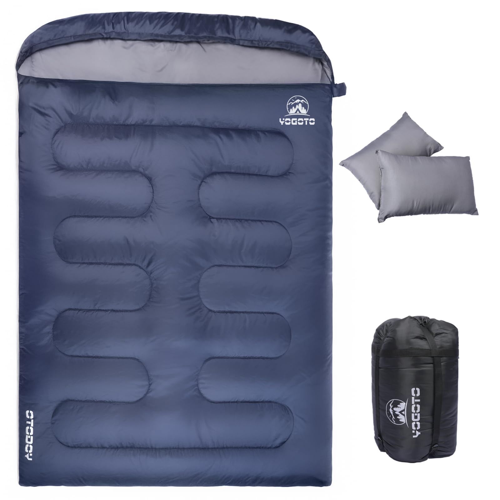 寝袋2個セット シュラフ 封筒 キャンプ用品 -5度 車中泊 防災 防水