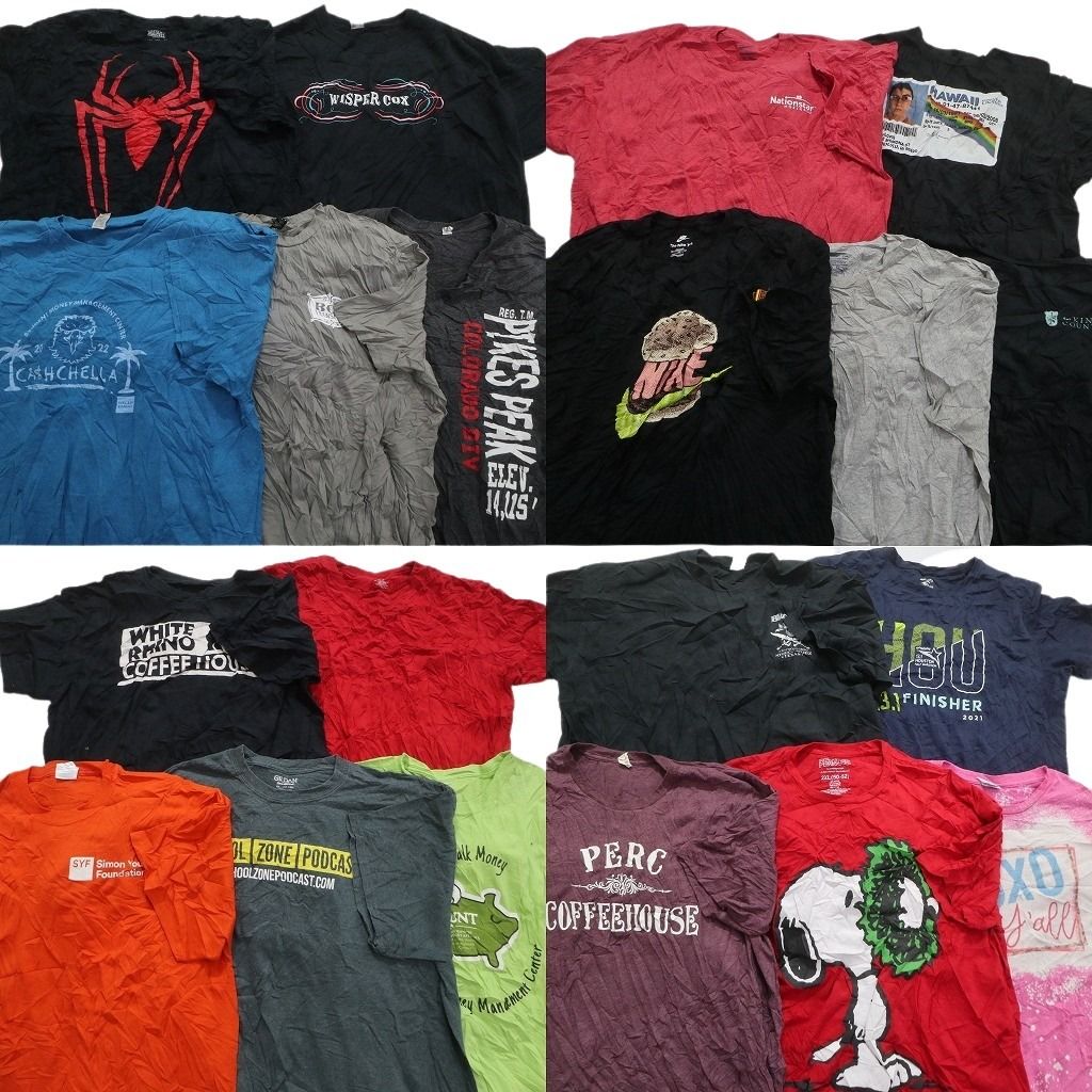 古着卸 まとめ売り カラーmix プリント 半袖Tシャツ 20枚セット 古着卸 まとめ売り カラーmix プリント 半袖Tシャツ 20枚セット
