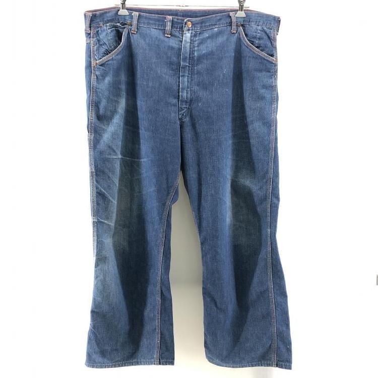 【中古】ブランド不明 60s ペインターワークデニム インディゴ w46相当[24]