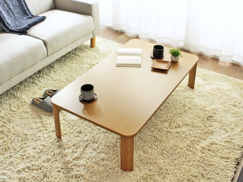 折りたたみテーブル 座卓 ゼン IW-1164B 幅110cm 奥行64cm テーブル ローテーブル 折りたたみ センターテーブル リビングテーブル 応接テーブル 折れ脚 折り畳み 長方形 来客用 お盆 年末年始 木製 和風 和モダン ナチュラル 岩附