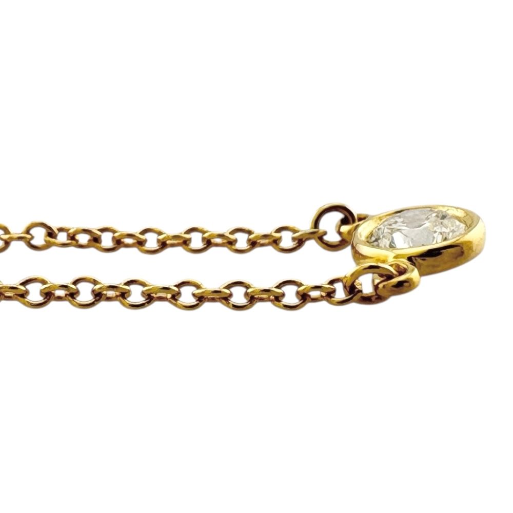 ティファニー バイザヤード 約0.12ct ネックレス 18金 K18