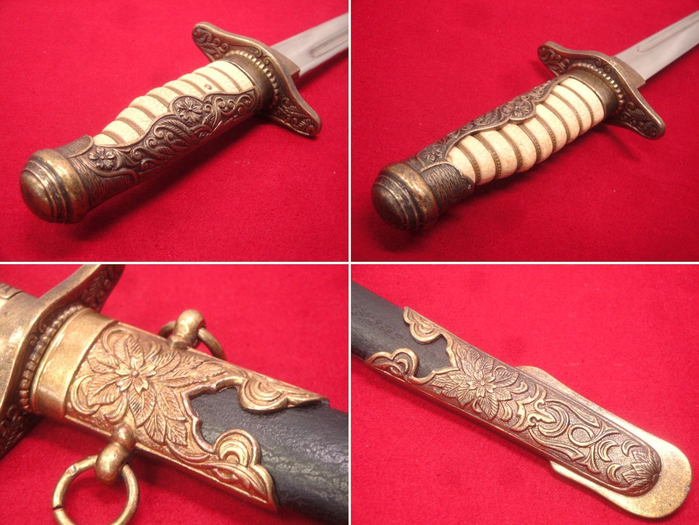 蒔絵風短刀 風雷神 ZS-502 美術刀 日本製 守り刀 模造刀 ドス