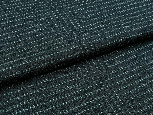 平和屋着物▽本塩沢 単衣 幾何学文様 正絹 逸品 AAAW2023sx