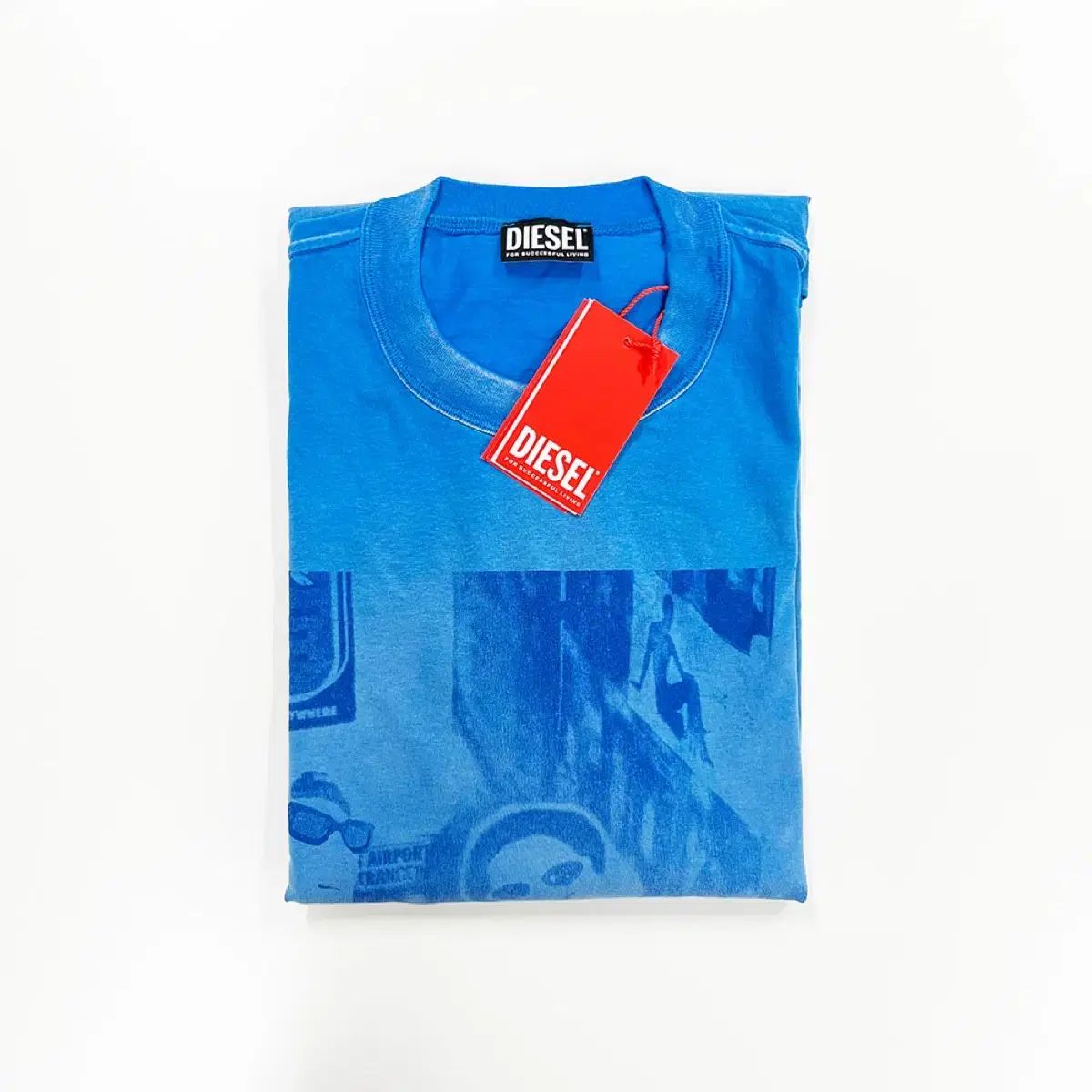 L DIESEL ディーゼル クレーン Tシャツ 青