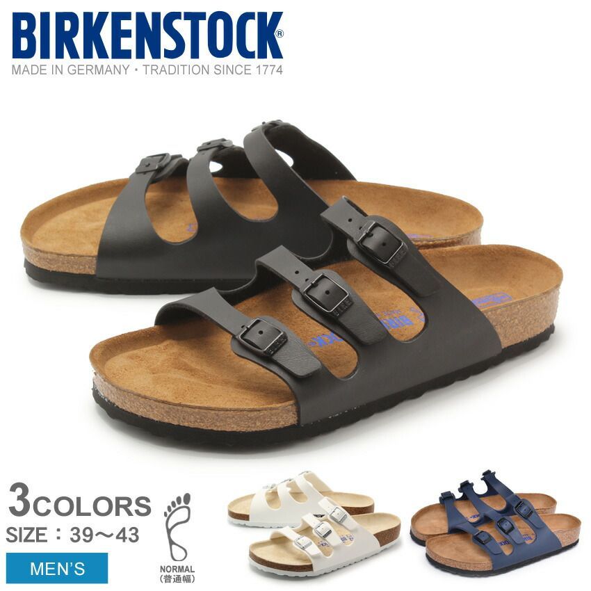BIRKENSTOCK ビルケンシュトック コンフォートサンダル フロリダ ソフトフットヘッド メンズ 靴 シューズ カラー:01.ホワイト 品番：1084-0096