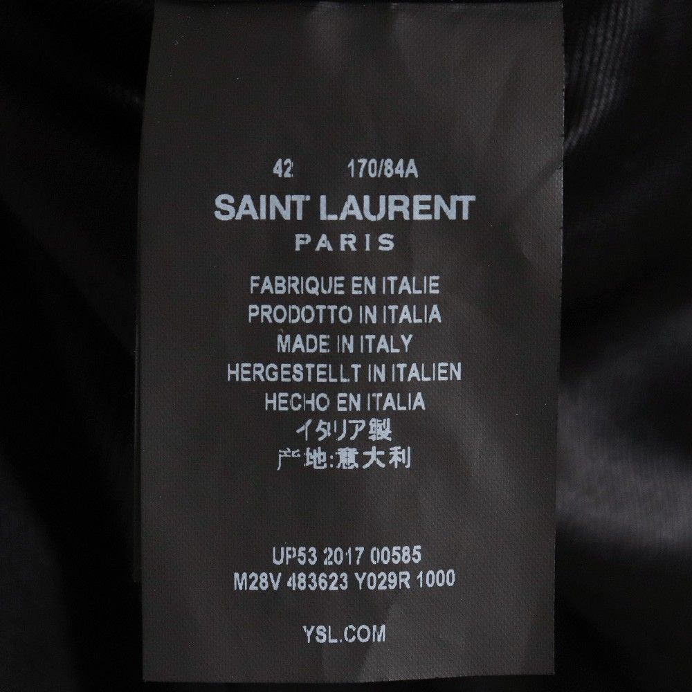 SAINT LAURENT ウールチェスターコート サイズ42 ブラック