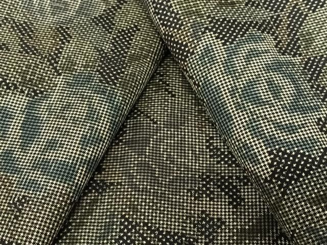 平和屋着物○本場大島紬 一元絣 薔薇 バラ 正絹 逸品 AABA0109zg