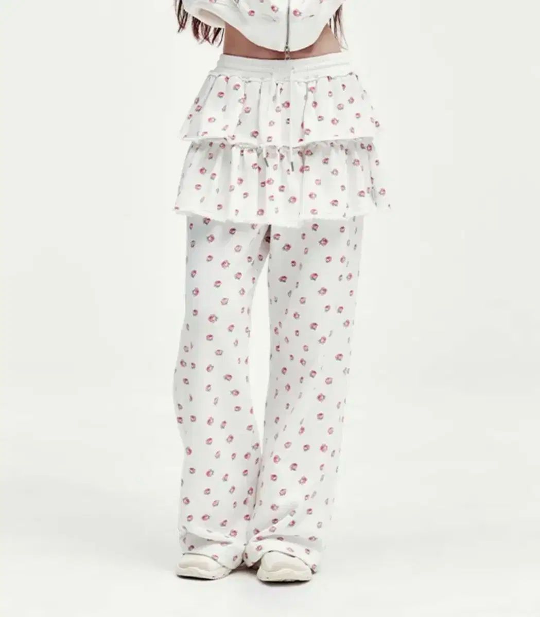  YOUHEE FLOWER PATTERN LAYERD トレーニング セットアップ パーカー トップス