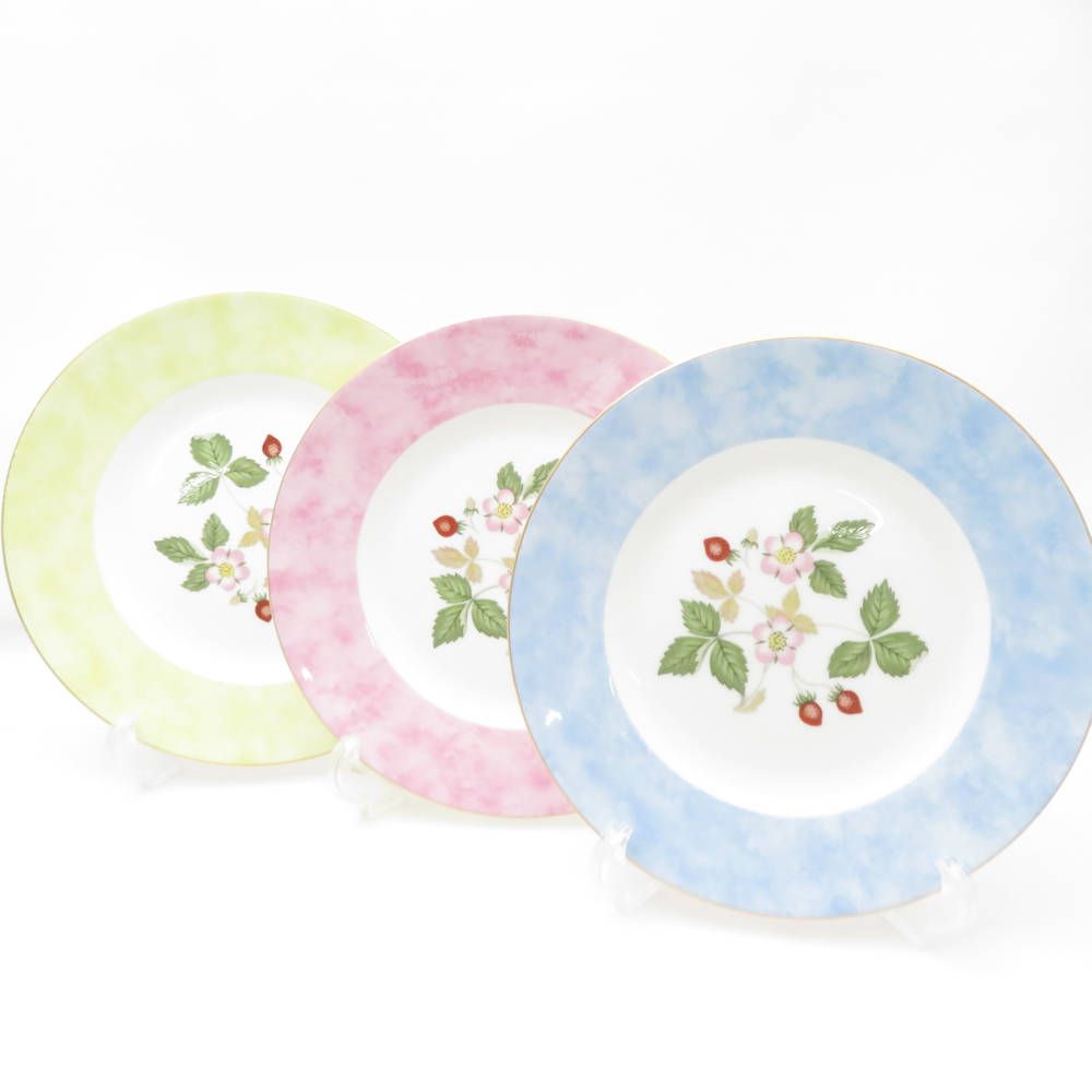 美品 WEDGWOOD ウェッジウッド ワイルドストロベリー 中皿 5枚 セット  