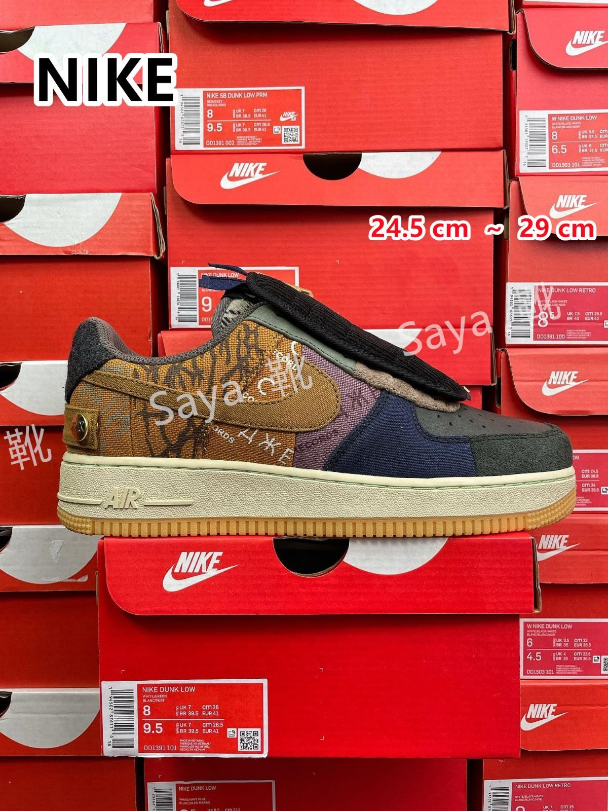 新品 未使用 NIKE ナイキ TRAVIS SCOTT X AIR FORCE 1 LOW 'CACTUS JACK' トラビス・スコット×エア フォース ワン ロー "カクタス ジャック" CN2405-900 男女兼用