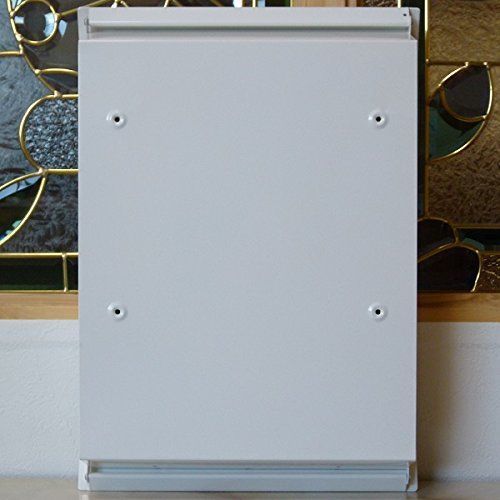 メールボックス壁掛けダイヤル錠付きホワイト白色 ステンレスポストpm162