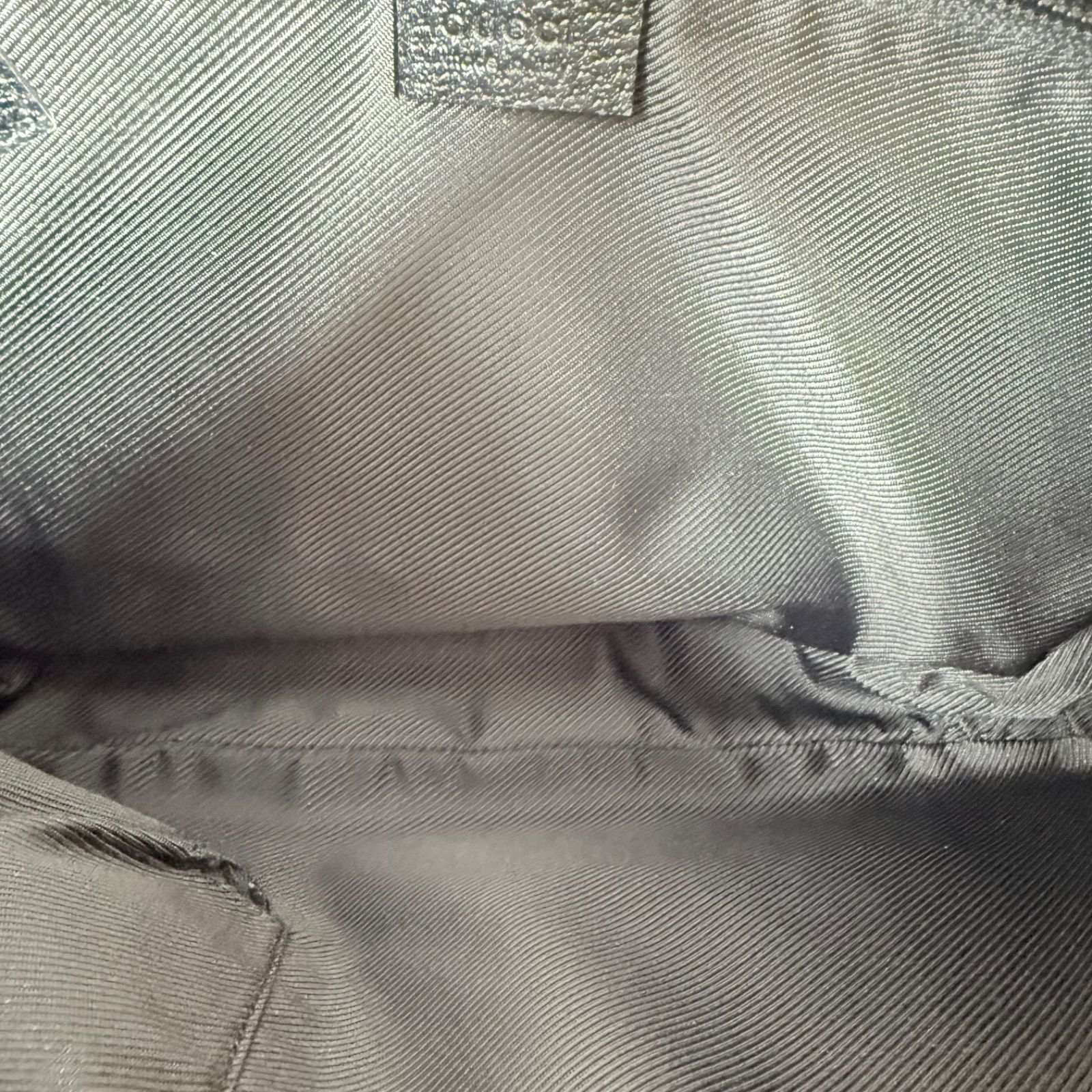 グッチ GUCCI GGキャンバス ショルダー バッグ レザー ブラック