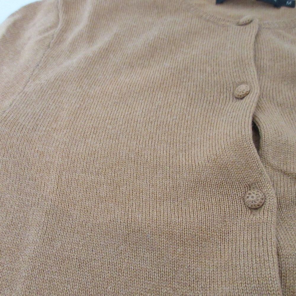 RALPH LAUREN ラルフローレン シルクカシミヤ クルーネック ニット カーディガン サイズM ライトブラウン レディース 古着 中古 Ralph Lauren - RALPH LAUREN ラルフローレン シルクカシミヤ