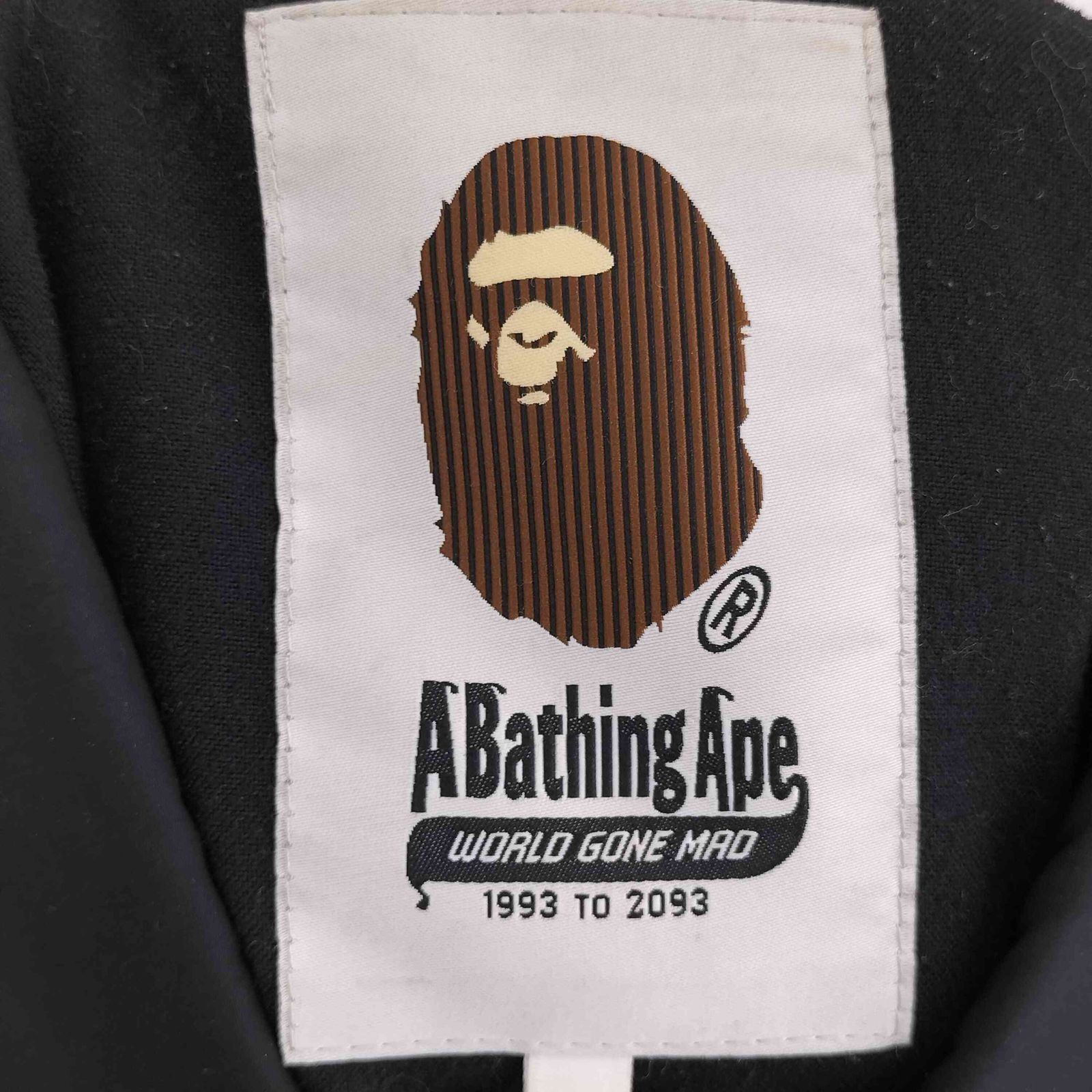 エイプ　ロング丈コーチジャケット アベイシングエイプ A BATHING APE ロング丈 ナイロン コーチ