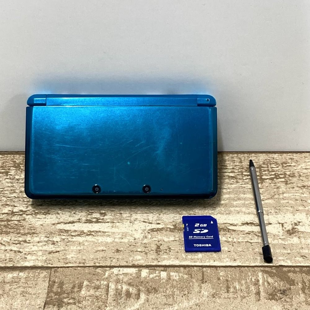 08w13407 任天堂 Nintendo 3DS ニンテンドー3DS アクアブルー ゲームハード 動作 済み 完動品 品
