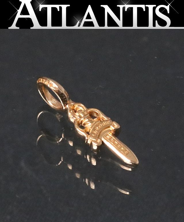 CHROME HEARTS 銀座店 新品 クロムハーツ インボイス付き 22Ｋ スタック ダガー V2 チャーム ペンダント ゴールド 96090