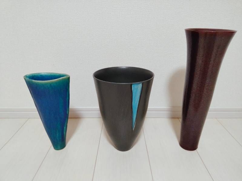 3点セット 池坊 花器 花入れ 生花 花瓶 いけばな フラワーベース フラワーアレンジメント