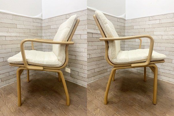 美品◾️CONDEHOUSE カンディハウス ダイニングチェア 旭川家具 B 旭川家具 カンディハウス CondeHouse 高級 ラベンダー D アーム