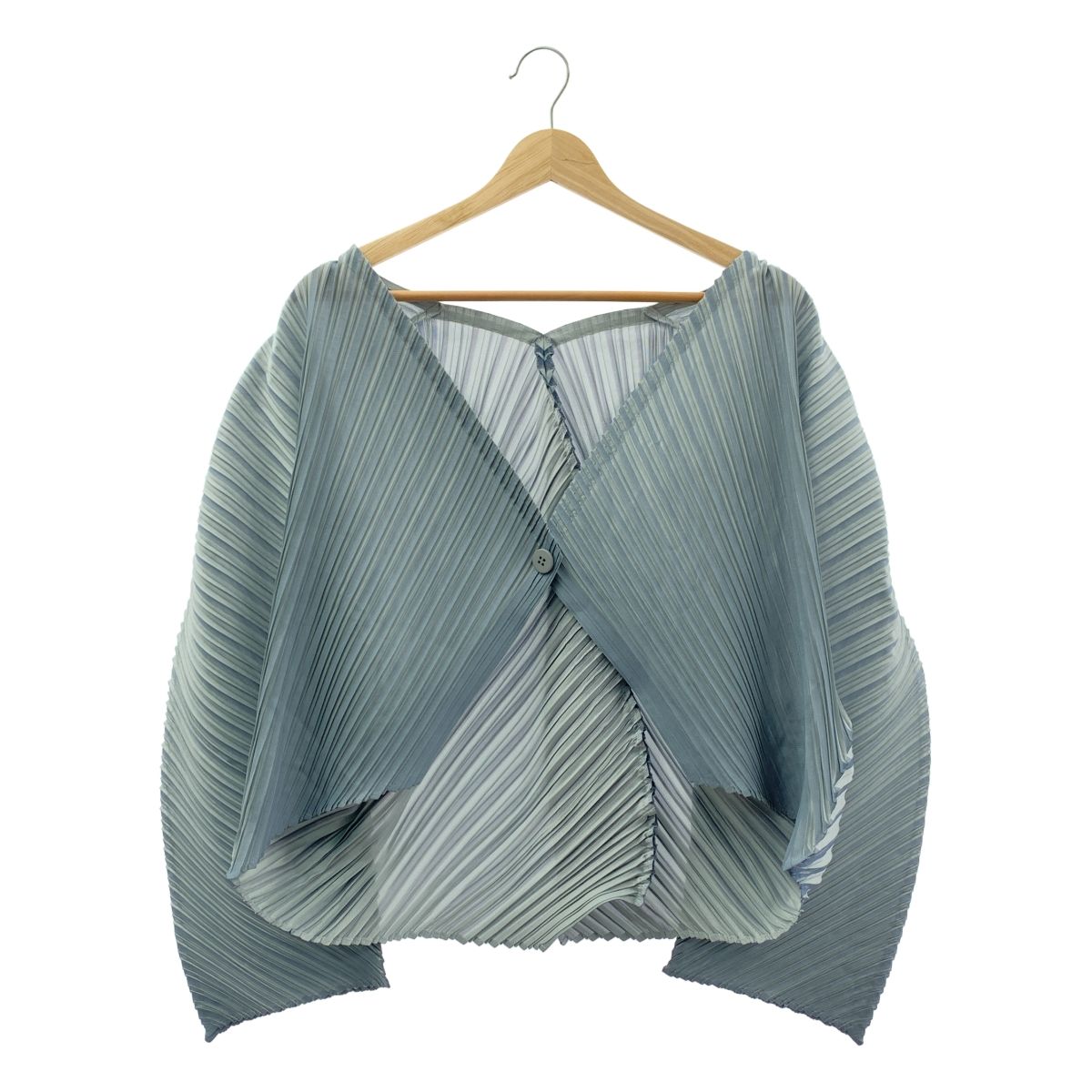 PLEATS PLEASE ISSEY MIYAKE / プリーツプリーズイッセイミヤケ | 2018SS | プリーツ ラウンドスリーブ カーディガン | 3 | グレー系 | レディース