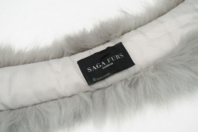 ■美品■SAGA FURS SUPERIOR サガファー フォックスファー マフラー ティペット ストール ショール 毛皮 グレー ブランド古着【中古】20230215/GM7682