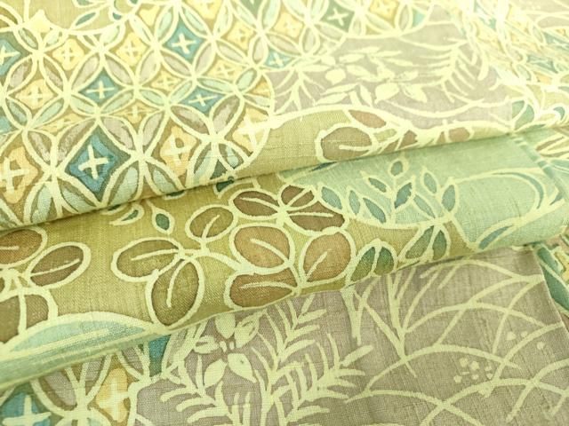 平和屋着物●生紬　雲取り吉祥花文　正絹　逸品　未使用　DAAS3905ps 平和屋着物○生紬 雲取り吉祥花文 正絹 逸品 未使用 DAAS3905ps - メルカリ