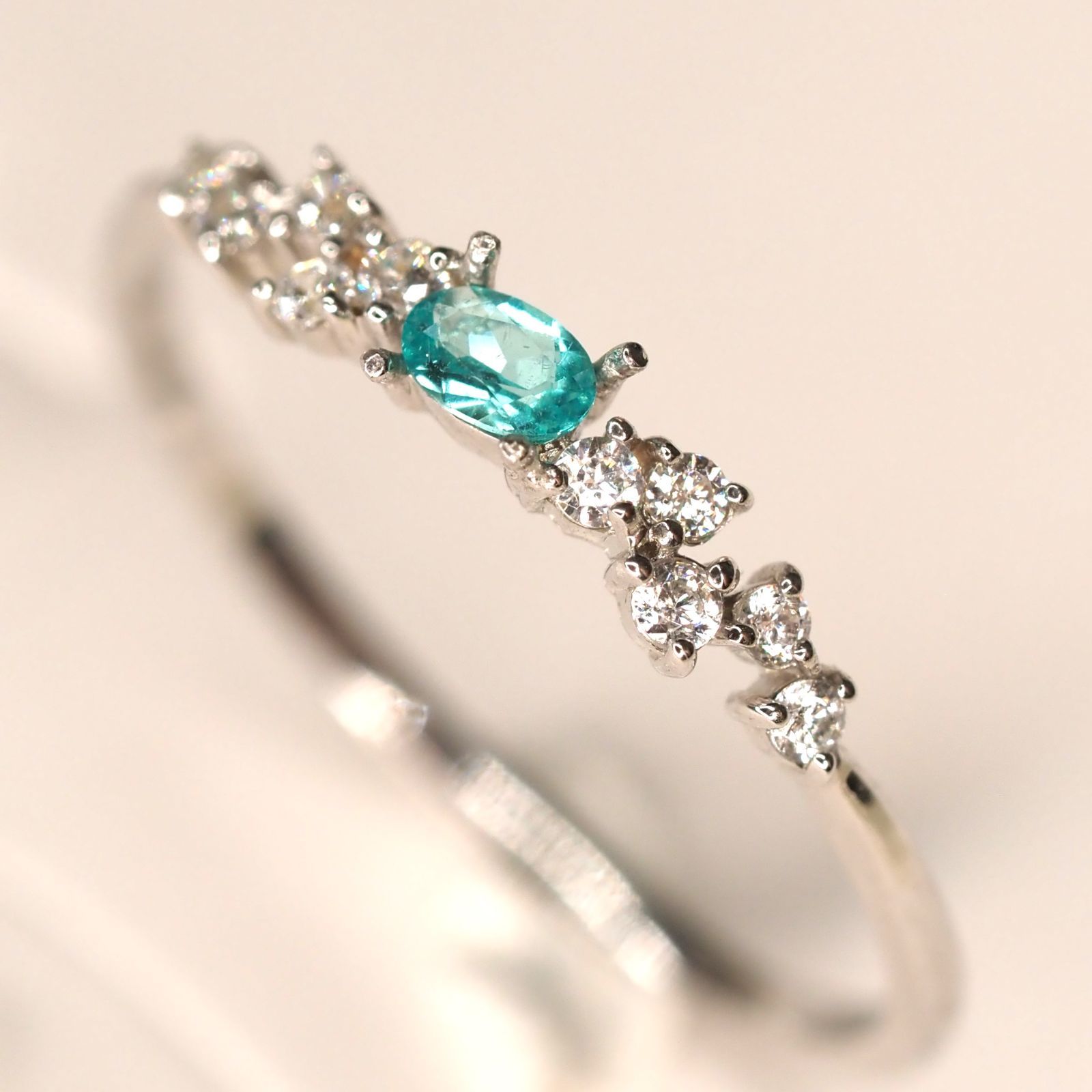 パライバトルマリン ブラジル産 0.059ct リング k10 セミオーダー枠 f