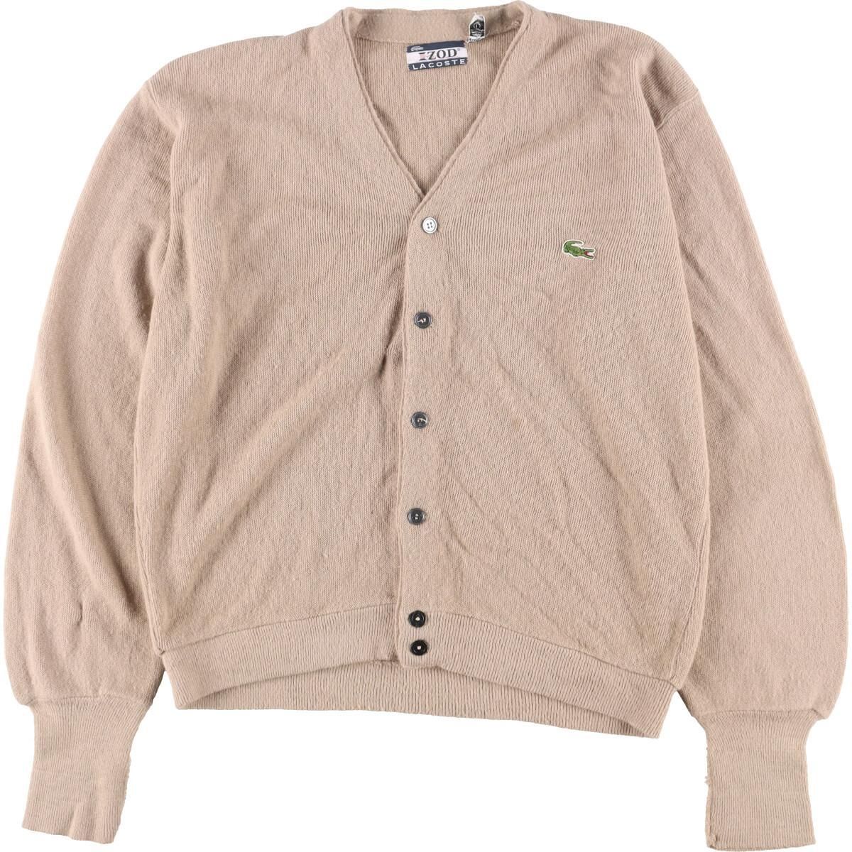 古着 70年代 ラコステ LACOSTE IZOD アクリルニットカーディガン USA製 