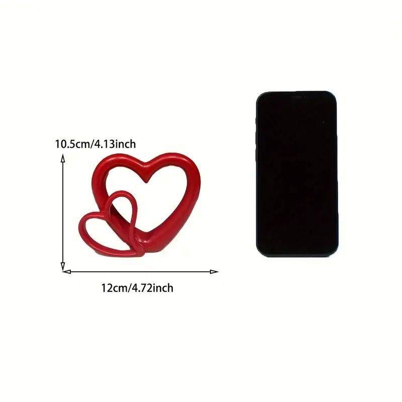 ハート ハート型 置物 オブジェ 赤 レッド 樹脂製 ラブ キリスト教 愛