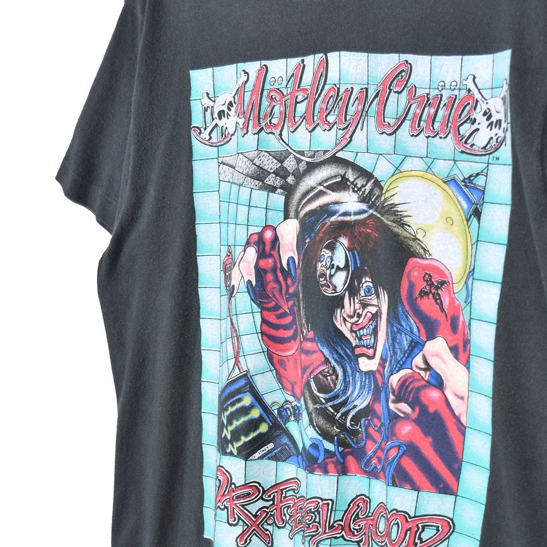 80s モトリークルー DR. FEELGOOD ヴィンテージTシャツ　MOTLEY CRUE ロックTシャツ バンドTシャツ サイズL相当 古着 @AAB1430