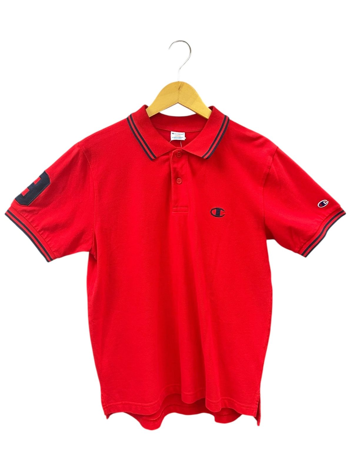 Champion (チャンピオン) ポロシャツ 半袖 C3-R331 L レッド メンズ/027