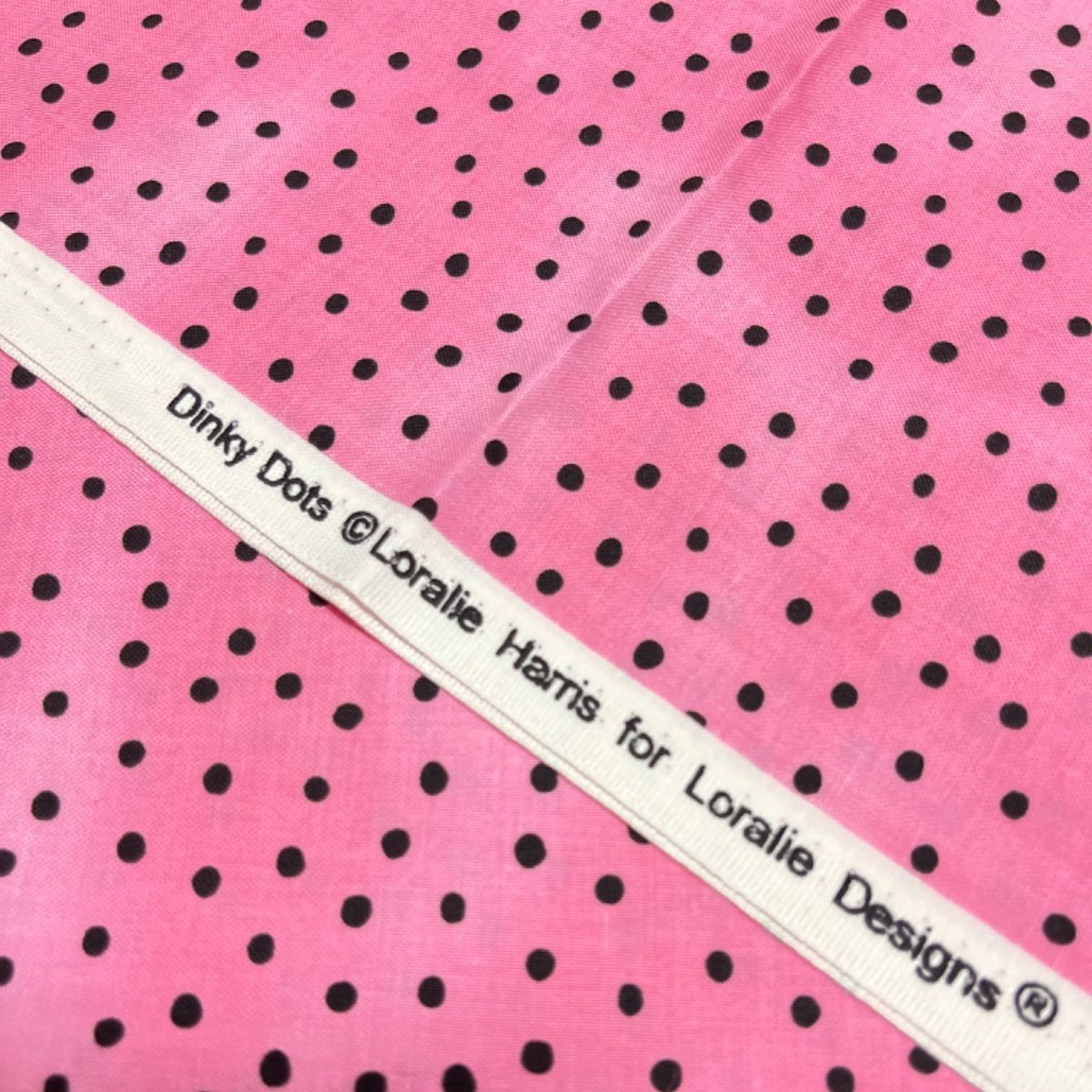 輸入生地 ロラライハリス Dinky Dots ムラピンク 110×45 - メルカリ 