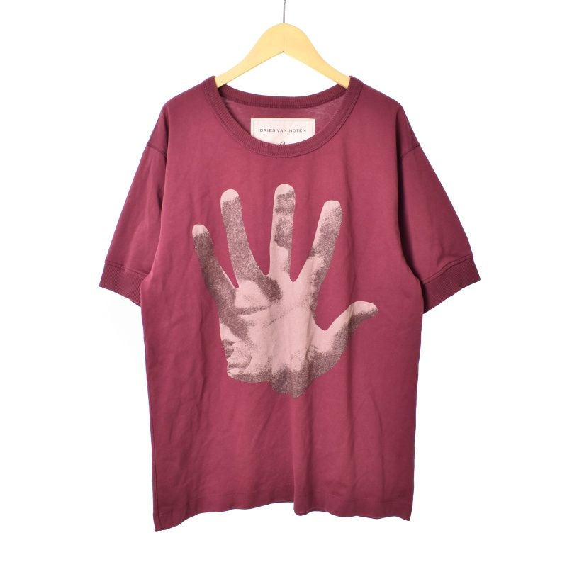 ドリスヴァンノッテン DRIES VAN NOTEN Verner panton 19SS Hand Tshirt Tシャツ カットソー 半袖  クルーネック ハンド L ボルドー - メルカリ