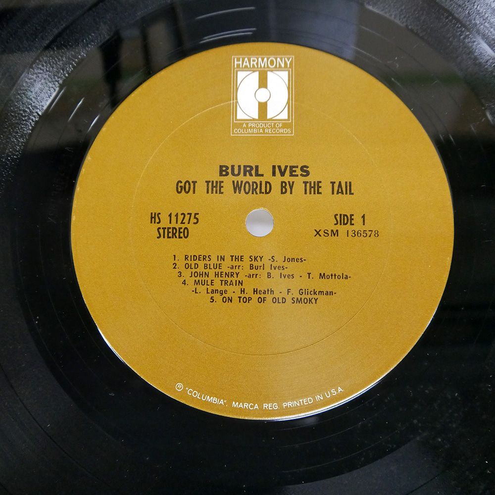 US盤 BURL IVES/GOT THE WORLD BY THE TAIL/HARMONY HS11275 LP