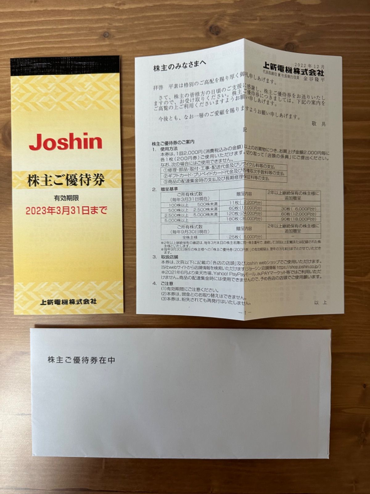 使用期限間近で破格のお値段 Joshin 株主優待券 5000円分 4冊 - www