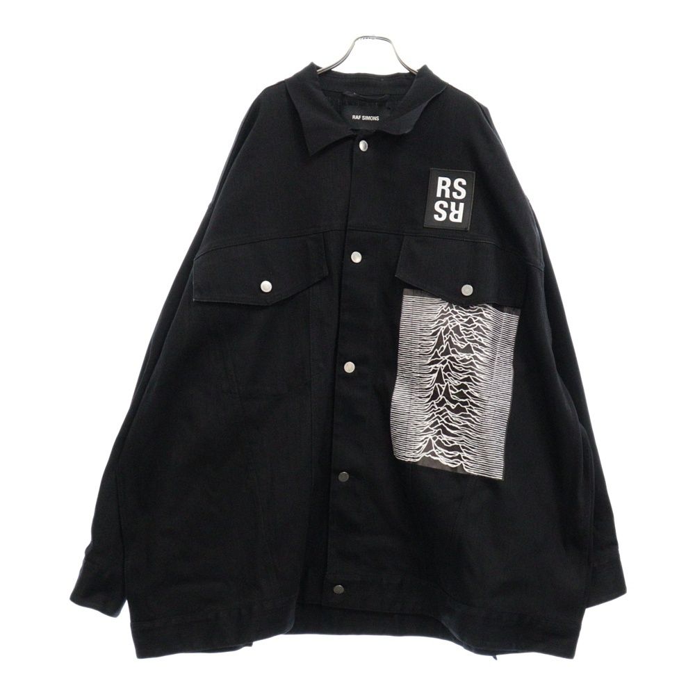 RAF SIMONS (ラフシモンズ) JOY DIVISION DENIM JACKET オーバーサイズ デニムジャケット ブラック 181-723  - メルカリ