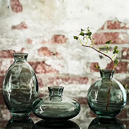 【♥新品✨】花瓶花器 3つセット北欧 ガラス 小さな フラワーベース - ガラス