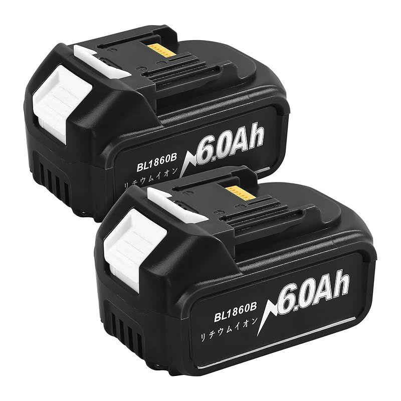 KPQ マキタBL1860B 互換バッテリー 18V 6.0Ah マキタ互換バッテリー 6000mAh大容量 BL1815N BL1820B BL1830B BL1850B BL1860B互換バッテリー ブラック 0