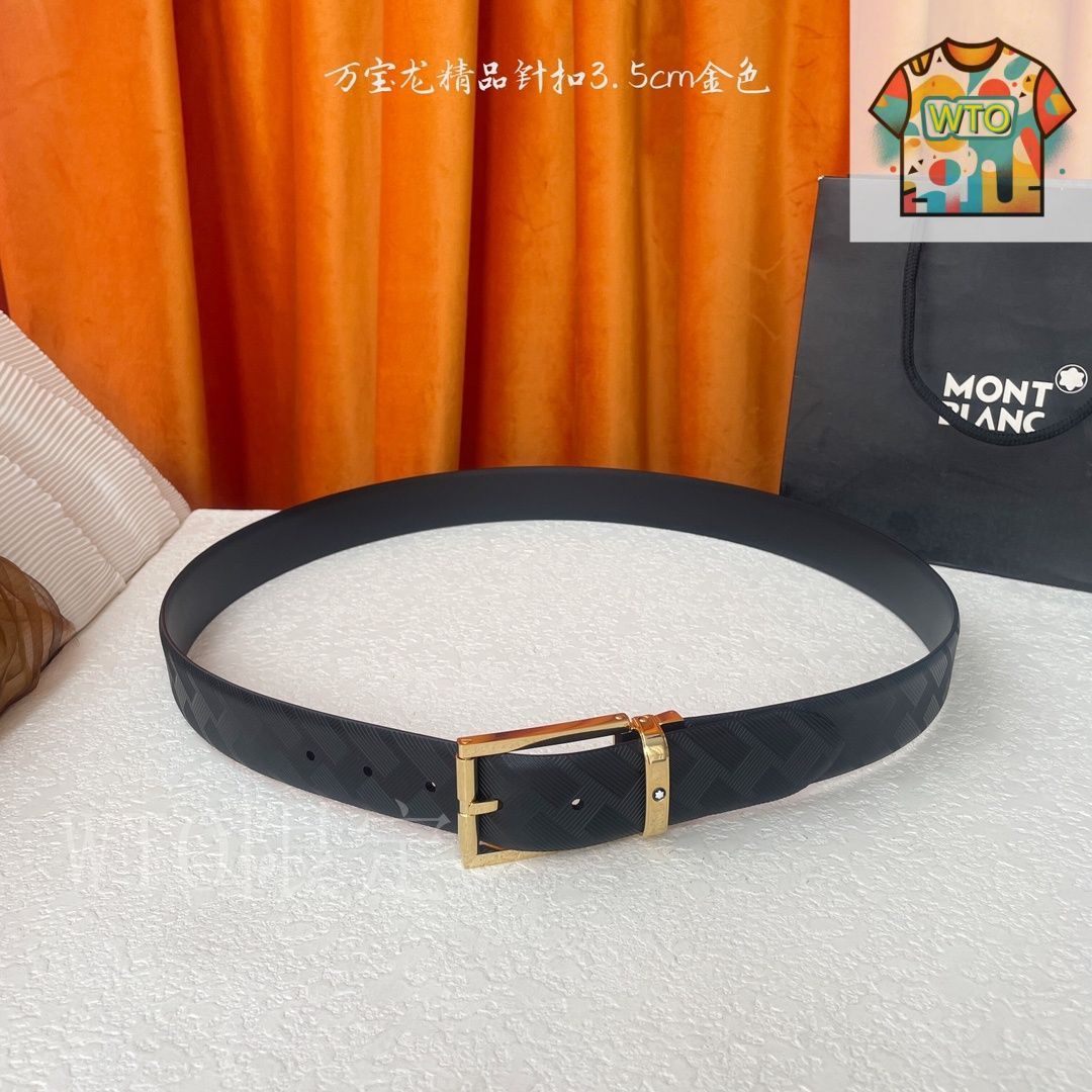 【美品】モンブラン MONT BLANC 紳士ベルト 今日特価】Montblanc モンブラン メンズベルト-3 - メルカリ
