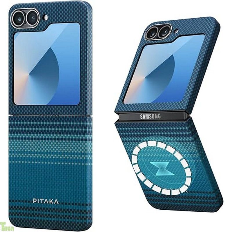 「PITAKA」Galaxy Z Flip6 ケース MagSafe対応 MagEZ Case 5 アラミド繊維製 薄型 超軽量 マグネット内蔵 ワイヤレス充電対応 耐衝撃 ミニマリスト シンプル デザイン/Moonrise（ムーンライズ）