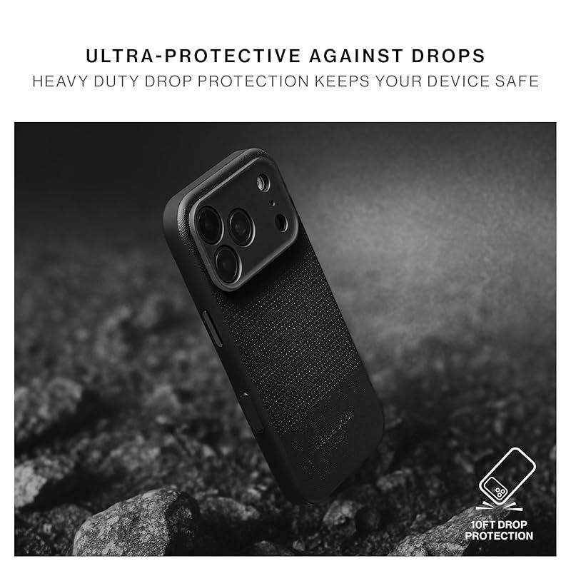 Native Union ネイティブユニオン アクティブケース - MagSafe対応 内蔵マグネット - 堅牢設計 - 再生材使用 - 3m 10ft 耐落下保護 iPhone 17 Pro Max ブラック Black