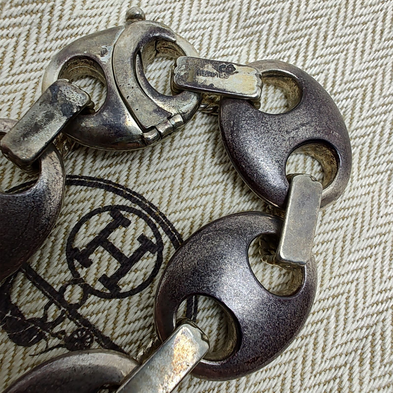 エルメス シュロワ ブレスレット 7コマ スターリングシルバー SV925 