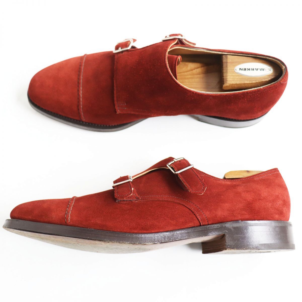 美品○JOHN LOBB ジョンロブ WILLIAM2 スウェードレザー ダブルモンクストラップ レザーシューズ バーガンディ 10 E  イングランド製 メンズ q12-st30313-915 - メルカリ