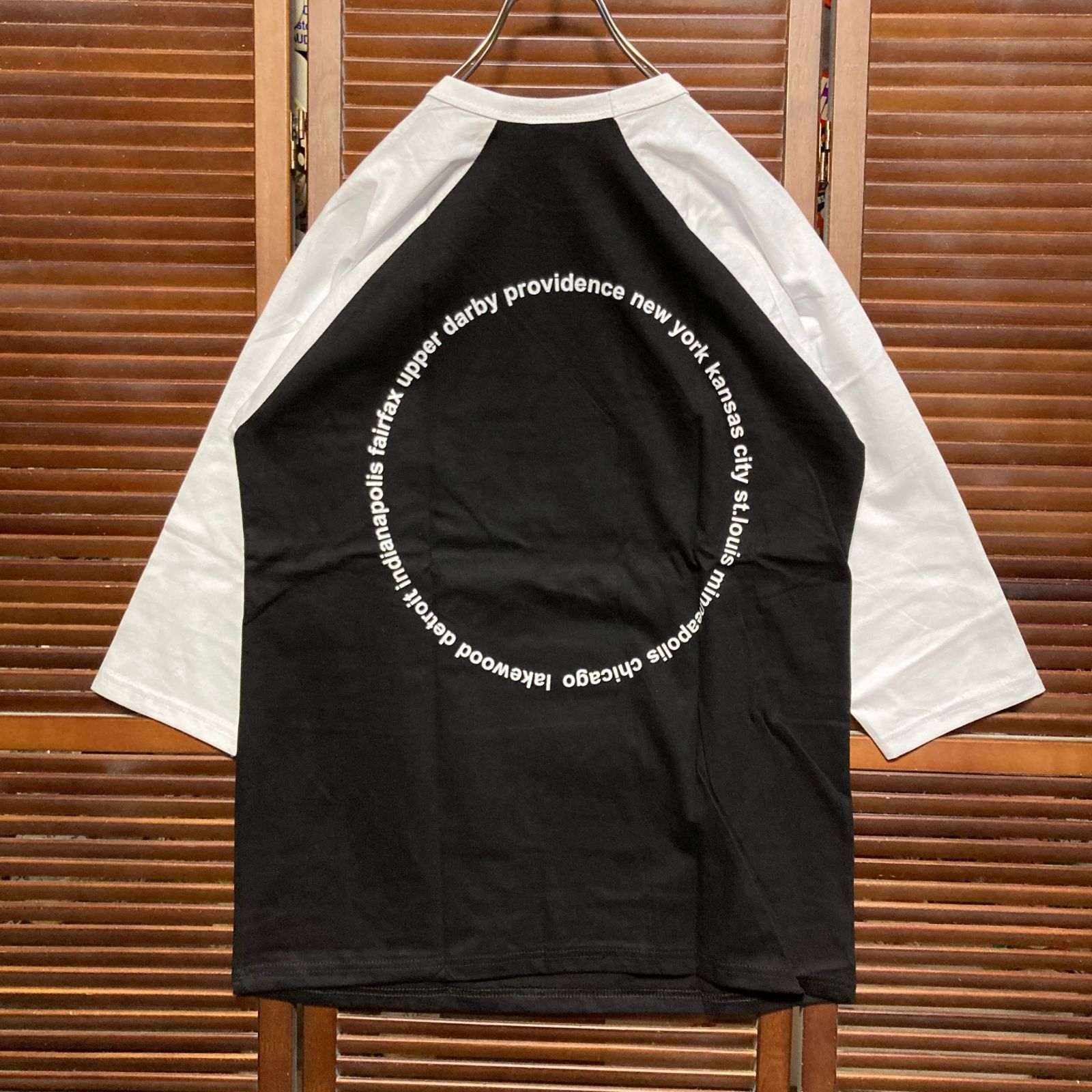 長袖 Tシャツ ロンT オアシス oasis ラグラン 黒 白 tee ティー