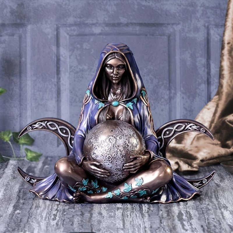 地球を抱える悪魔 樹脂像 怪物 魔女 フィギュア 置物 20cm インテリア 