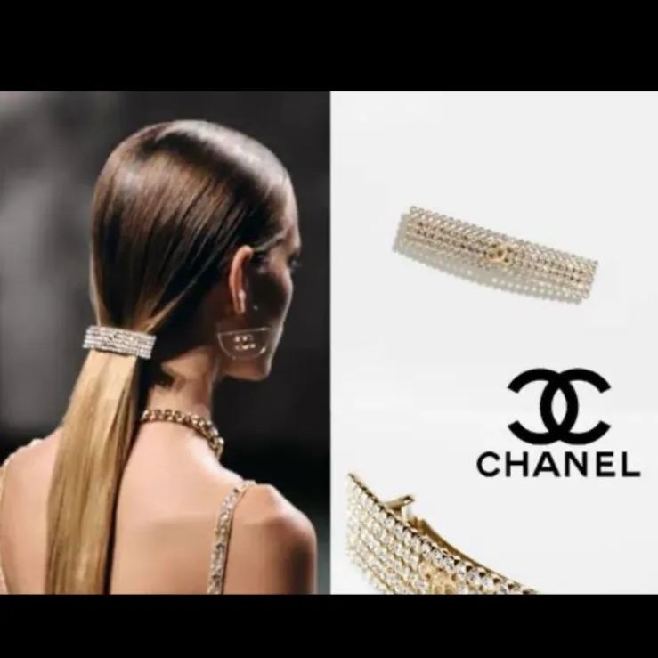 CHANEL シャネル ココマーク ラインストーン ゴールド バレッタ 髪飾り アクセサリー ゴージャス パーティ ウェディング 髪留め ピン留め レディース ラッピング ショッパー付